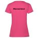 Pinkfarbenes T-Shirt mit individuellem Aufdruck auf dem Rücken