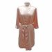 Rose-farbener Satin-Kimono - Vorderseite