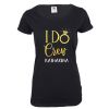 Damen JGA-Shirt mit Namen personalisiert - I Do Crew in Schwarz-Gold