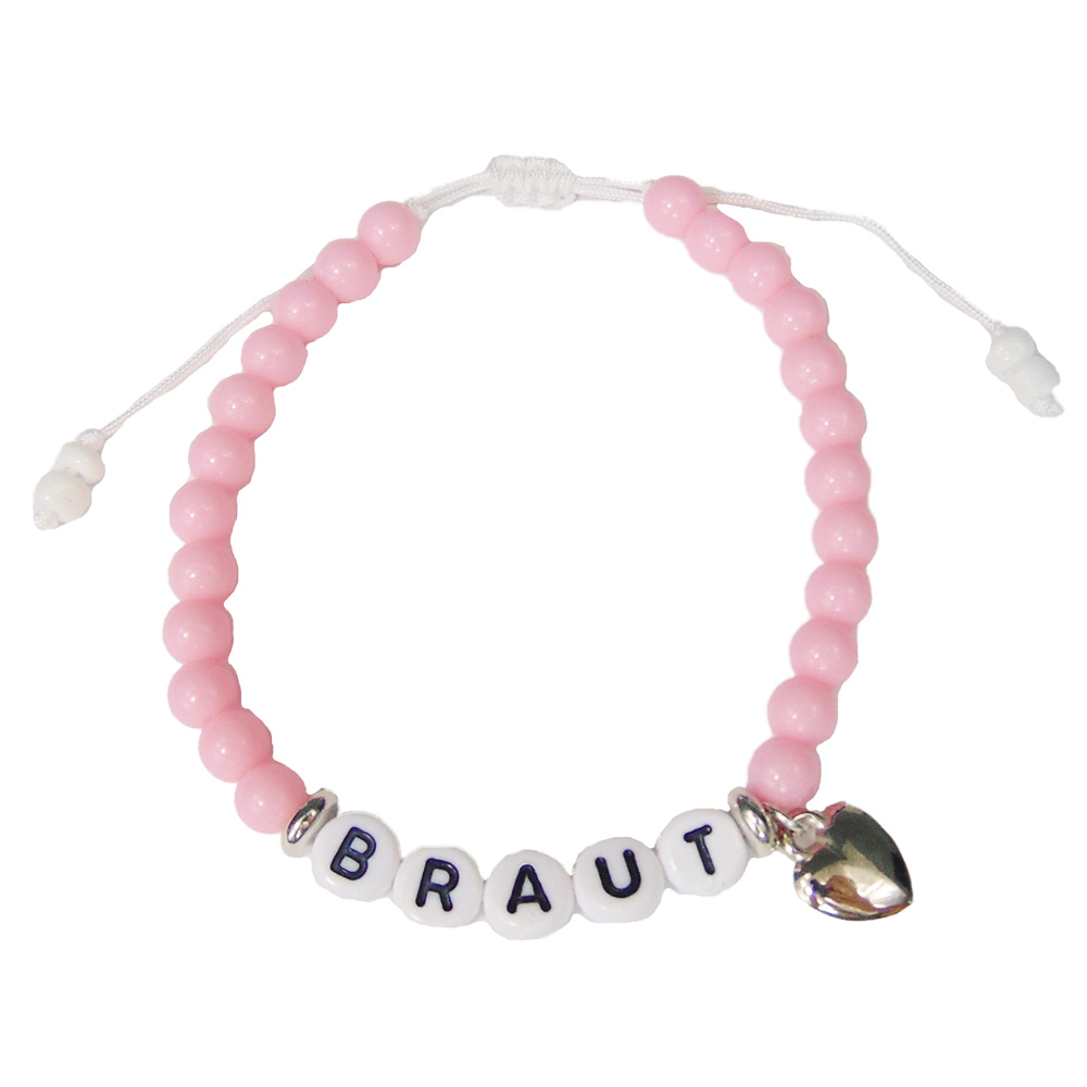 JGA Perlen-Armband Team Braut - Rosa - online kaufen