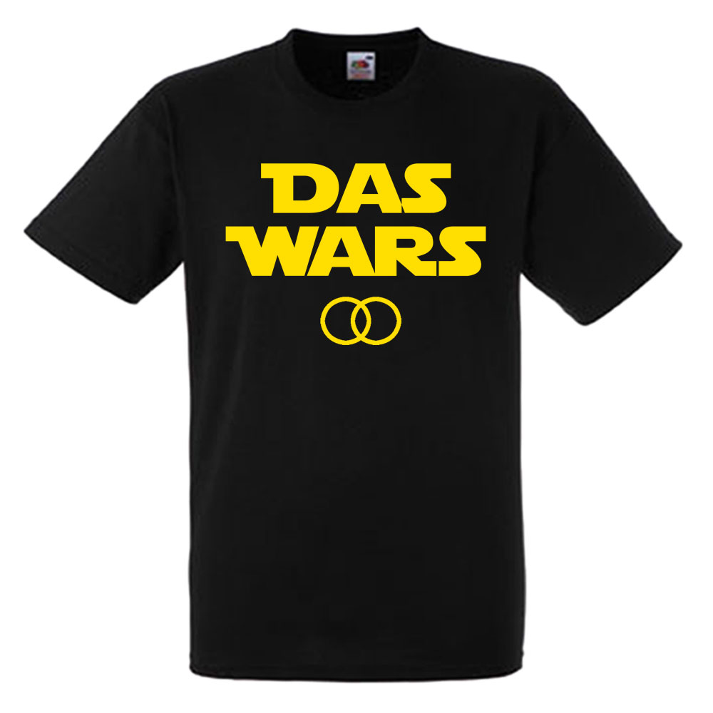 Schwarzes JGA-Shirt mit "Das Wars"-Motiv